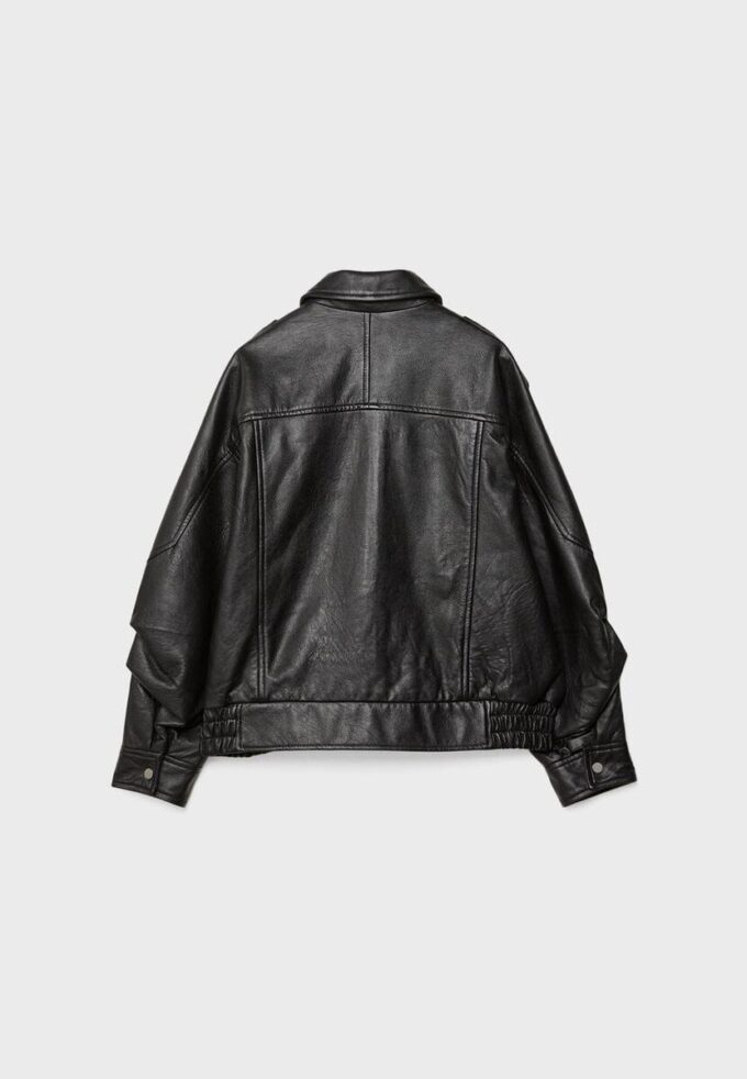 Oversize leren jas