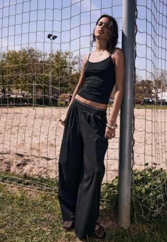 Palazzo-joggingbroek met Soft-Touch-elastische tailleband