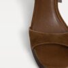 Plateausandalen van gespleten leer