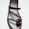 Platte sandalen met steendetails