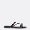 Platte sandalen met steendetails