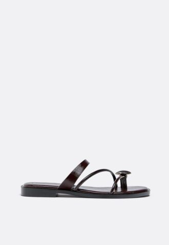 Platte sandalen met steendetails