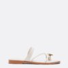 Platte sandalen met steendetails