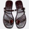 Platte sandalen met steendetails