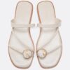 Platte sandalen met steendetails