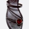 Platte sandalen met steendetails