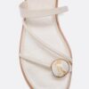 Platte sandalen met steendetails