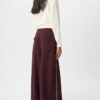Pluche broek met Wide Leg pijpen en sierstuk Pluche broek met Wide Leg pijpen en sierstuk