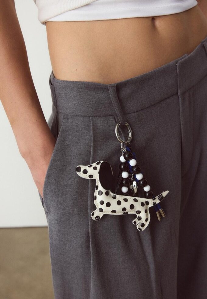 Polka Dot hondenbedel sleutelhanger