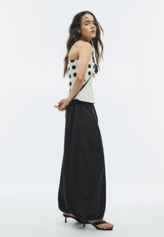 Popeline broek met volume