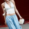 Popeline broek met volume
