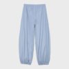 Popeline broek met volume