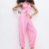 Qipao-top met halternek en knopen