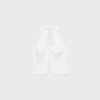 Qipao-top met halternek en knopen