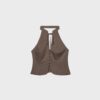 Qipao-top met halternek en knopen Qipao-top met halternek en knopen