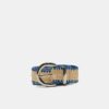 Raffia-riem met stiksels