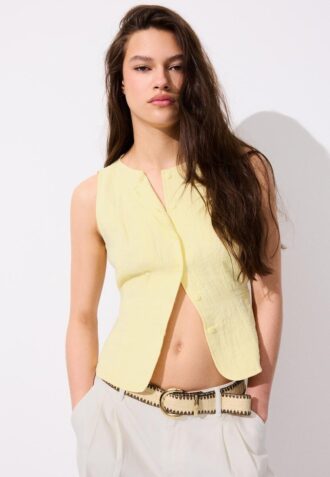 Raffia-riem met stiksels