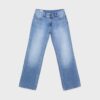 Rechte jeans met dubbele metalen knoop Rechte jeans met dubbele metalen knoop