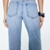 Rechte jeans met strass-steentjes Rechte jeans met strass-steentjes