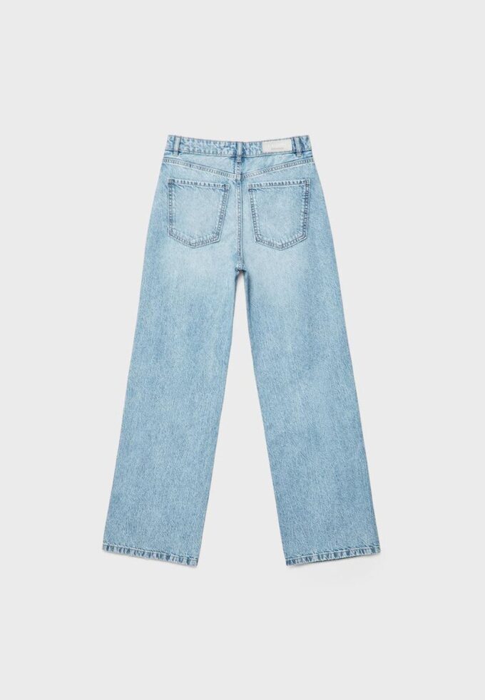 Rechte jeans met strass-steentjes Rechte jeans met strass-steentjes