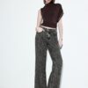 Rechte jeans met Wide Legs en luipaardprint Rechte jeans met Wide Legs en luipaardprint