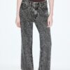 Rechte jeans met Wide Legs en luipaardprint Rechte jeans met Wide Legs en luipaardprint
