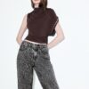 Rechte jeans met Wide Legs en luipaardprint Rechte jeans met Wide Legs en luipaardprint
