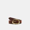 Riem met stiksels en asymmetrische gesp
