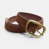Riem met stiksels en asymmetrische gesp