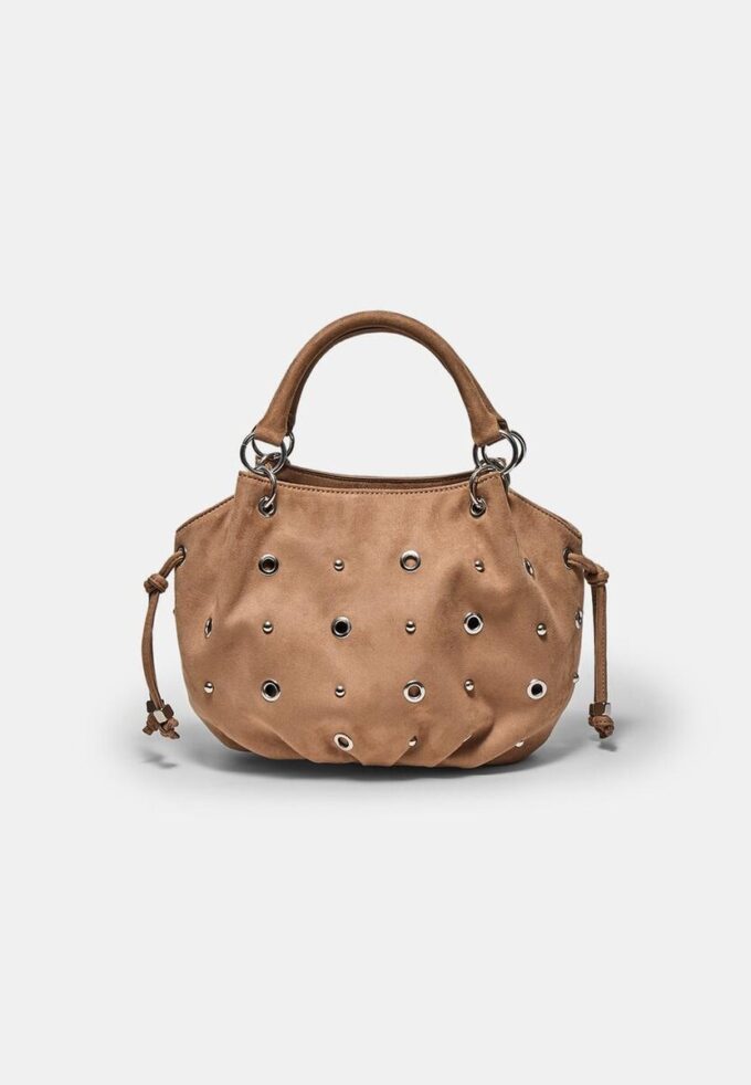 Ronde crossbodytas met oogjesdetail