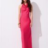 Rugloze halter midi-jurk