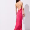Rugloze halter midi-jurk