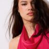 Rugloze halter midi-jurk