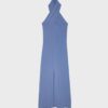 Rugloze halter midi-jurk