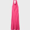 Rugloze halter midi-jurk