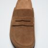 Rugloze leerloafer-klompen