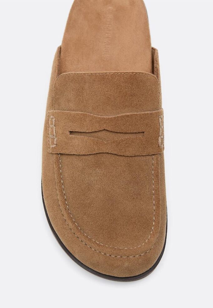 Rugloze leerloafer-klompen