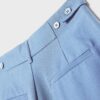 Rustieke broek met Wide Leg pijpen en verstelbare knopen Rustieke broek met Wide Leg pijpen en verstelbare knopen