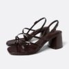 Sandalen met blokhak