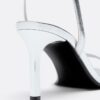 Sandalen met hak en metallic effect