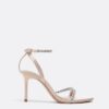 Sandalen met hak en strass-details