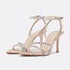 Sandalen met hak en strass-details