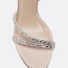 Sandalen met hak en strass-details