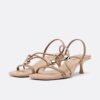 Sandalen met kittenhak en metalen details