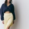 Satijnen asymmetrische rok Satijnen asymmetrische rok