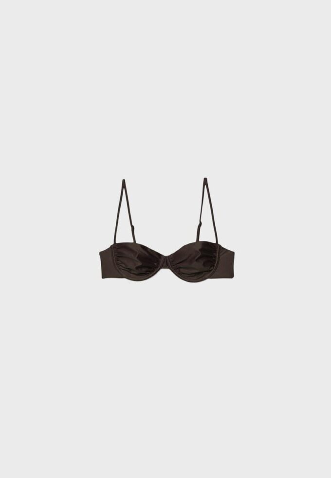 Satijnen balconette-bikini-top
