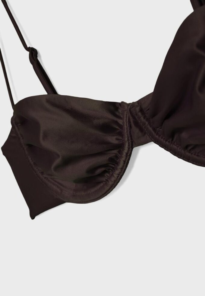 Satijnen balconette-bikini-top