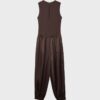 Satijnen jumpsuit met halternek