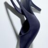 Schoenen met hakken en satijneffect