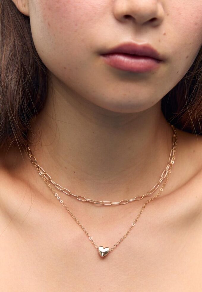 Set van 3 Lariat-hartkettingen